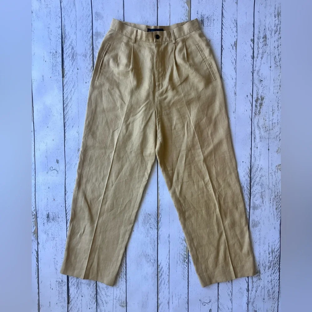 Vintage Banana Republic Linen Trousers Khaki size 4 / size 8